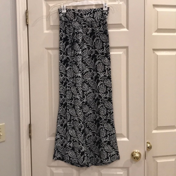 Pineapple Printed Palazzo Pants SZ M - Picture 1 of 3